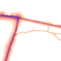 Daytime road noise heatmap for SP2 9AL