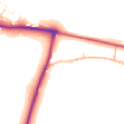 Daytime road noise heatmap for SP2 9AZ