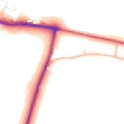 Daytime road noise heatmap for SP2 9BA