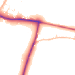 Daytime road noise heatmap for SP2 9BD