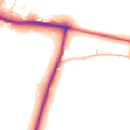 Daytime road noise heatmap for SP2 9BE
