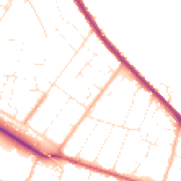 Daytime road noise heatmap for SP2 9DL
