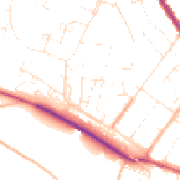 Daytime road noise heatmap for SP2 9ER