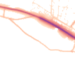 Daytime road noise heatmap for SP2 9NA