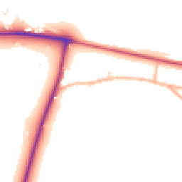Daytime road noise heatmap for SP2 9PP