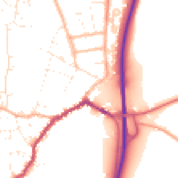 Daytime road noise heatmap for SP6 1AB