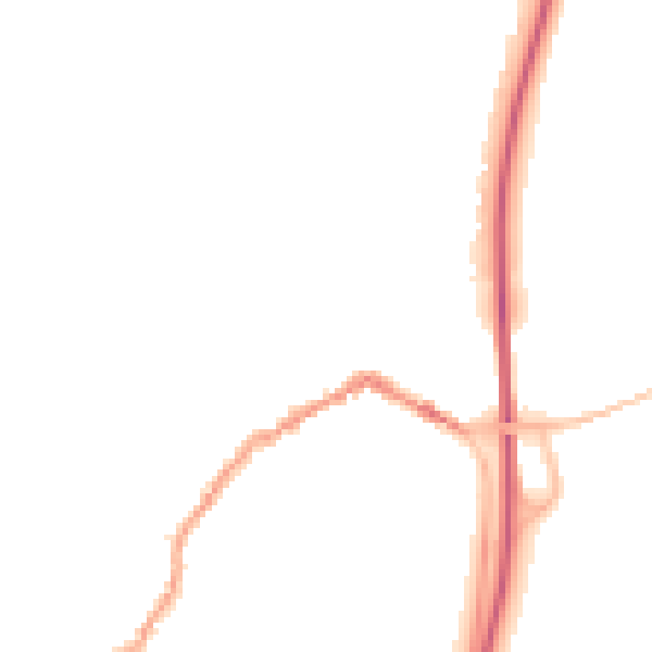 Night-time road noise heatmap for SP6 1AL