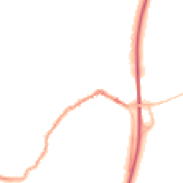 Night-time road noise heatmap for SP6 1AQ