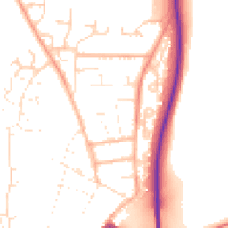 Daytime road noise heatmap for SP6 1EL
