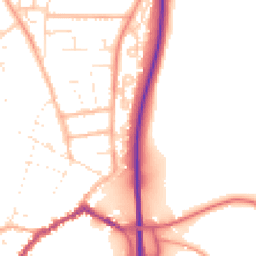 Daytime road noise heatmap for SP6 1QZ
