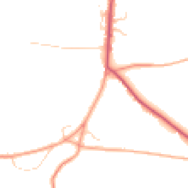 Daytime road noise heatmap for SP6 2NW