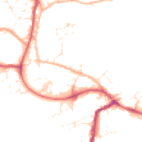 Daytime road noise heatmap for SP8 4AB