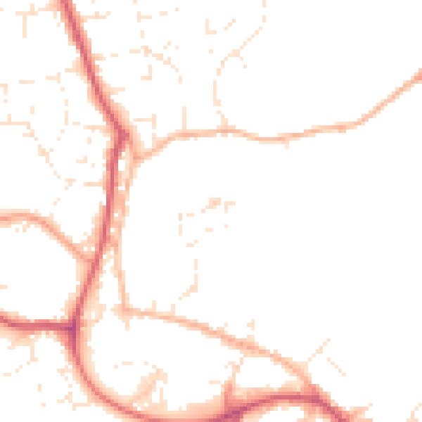 Daytime road noise heatmap for SP8 4AE