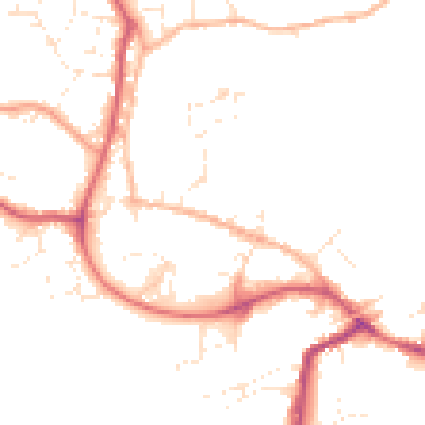 Daytime road noise heatmap for SP8 4AG