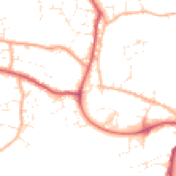 Daytime road noise heatmap for SP8 4AR