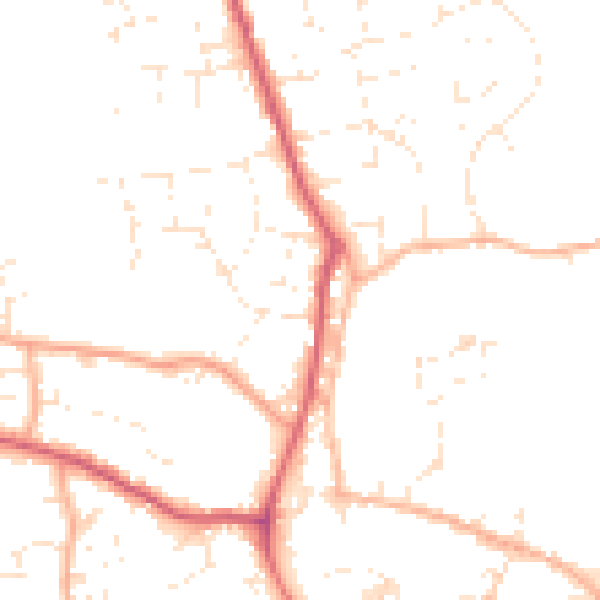Daytime road noise heatmap for SP8 4BN