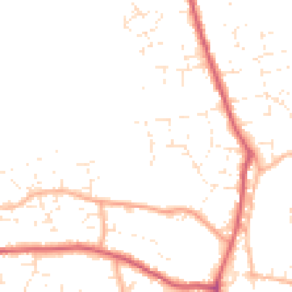Daytime road noise heatmap for SP8 4DA