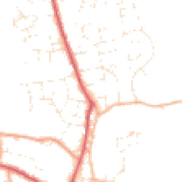 Daytime road noise heatmap for SP8 4DF