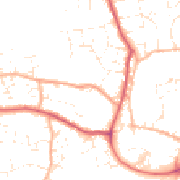 Daytime road noise heatmap for SP8 4DL