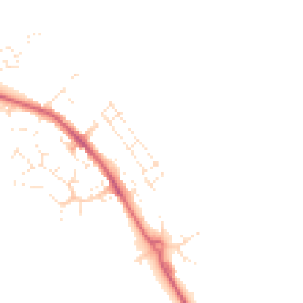 Daytime road noise heatmap for SP8 4FT