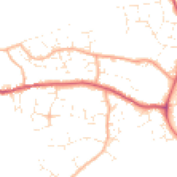Daytime road noise heatmap for SP8 4NG