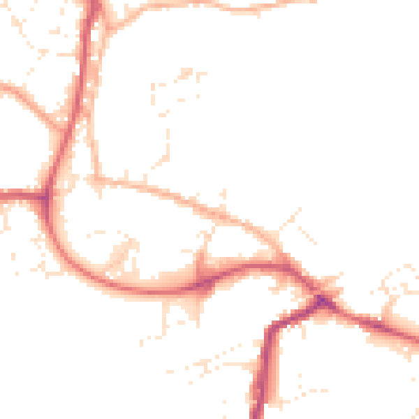 Daytime road noise heatmap for SP8 4QT