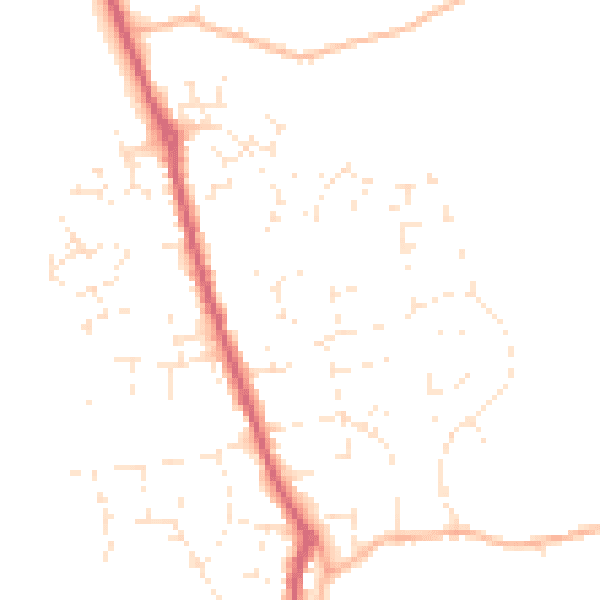 Daytime road noise heatmap for SP8 4RN