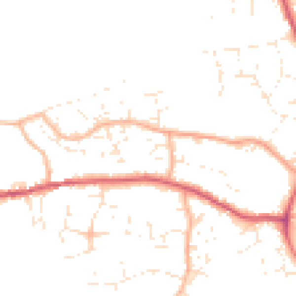 Daytime road noise heatmap for SP8 4SS