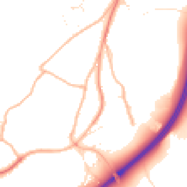 Daytime road noise heatmap for SP8 5AP