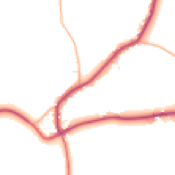 Daytime road noise heatmap for SP8 5JD