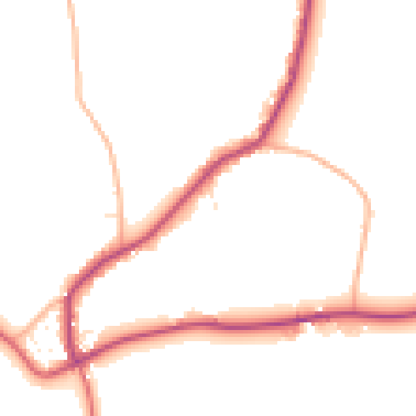 Daytime road noise heatmap for SP8 5LG