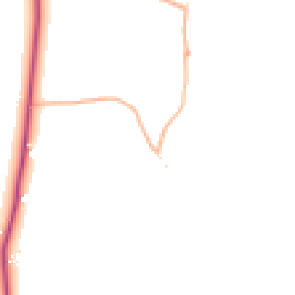 Daytime road noise heatmap for SP8 5QQ