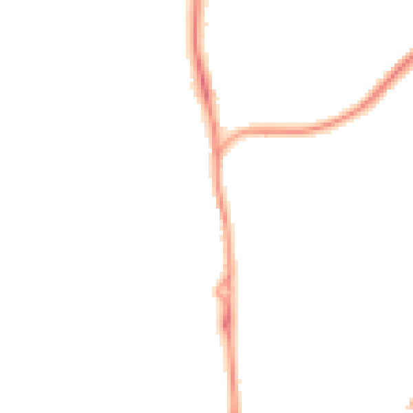 Night-time road noise heatmap for SP9 7BF