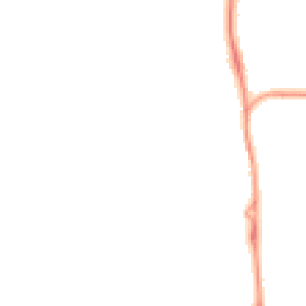 Night-time road noise heatmap for SP9 7ET