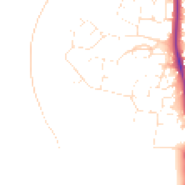 Daytime road noise heatmap for SP9 7EY