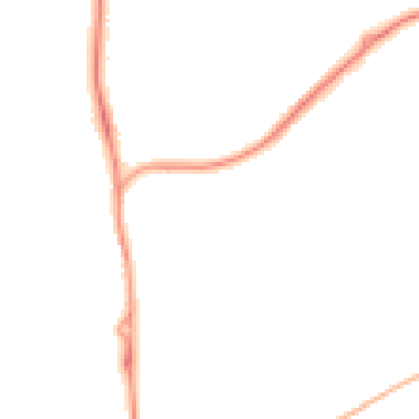 Night-time road noise heatmap for SP9 7FE
