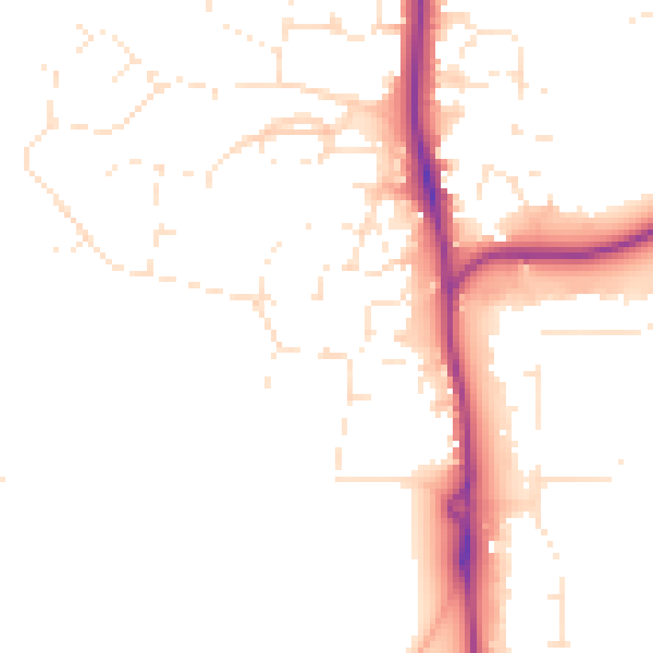 Daytime road noise heatmap for SP9 7FN