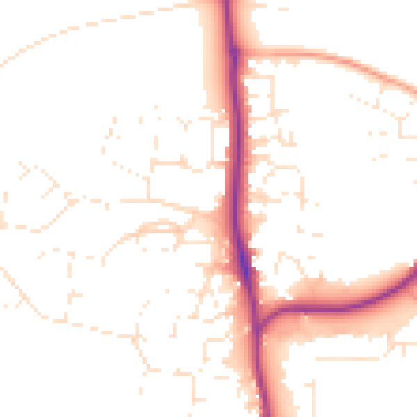 Daytime road noise heatmap for SP9 7HP