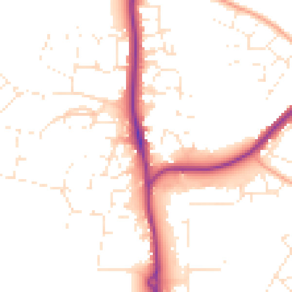 Daytime road noise heatmap for SP9 7LG