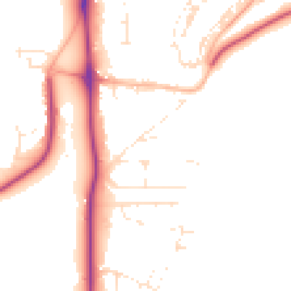 Daytime road noise heatmap for SP9 7SH