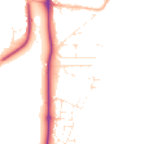 Daytime road noise heatmap for SP9 7SN