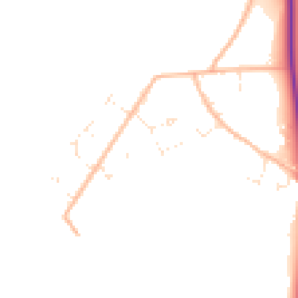 Daytime road noise heatmap for SP9 7TD