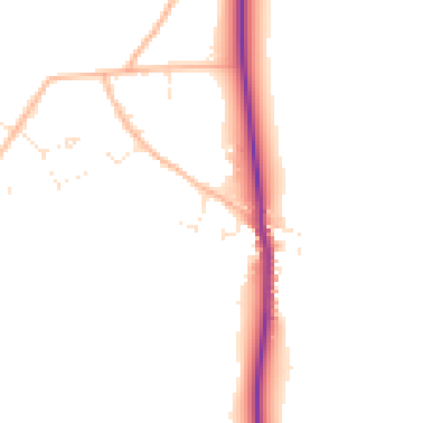 Daytime road noise heatmap for SP9 7UH