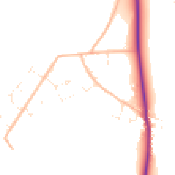 Daytime road noise heatmap for SP9 7US