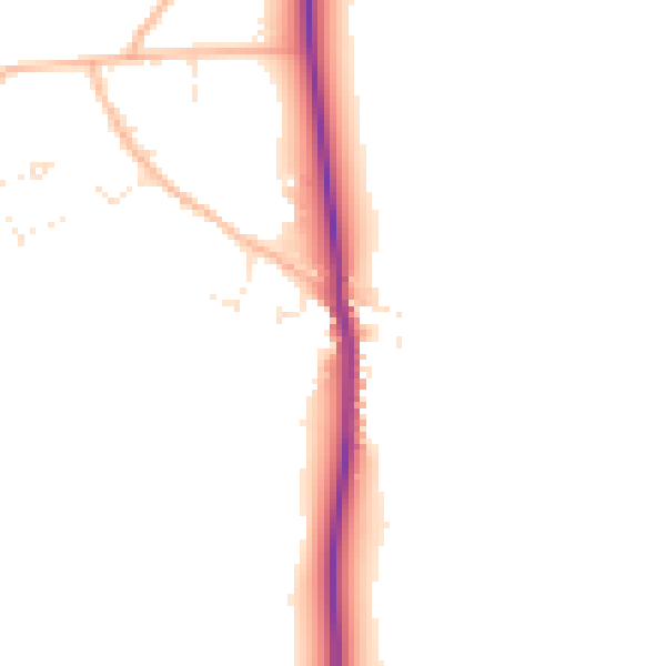 Daytime road noise heatmap for SP9 7UU