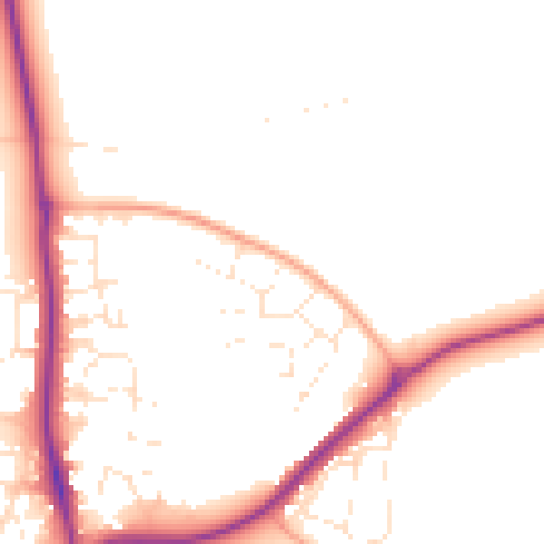 Daytime road noise heatmap for SP9 7WN