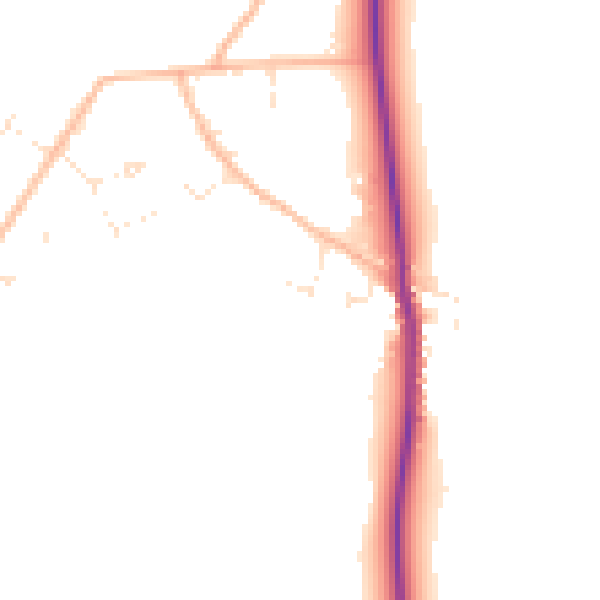 Daytime road noise heatmap for SP9 7YD