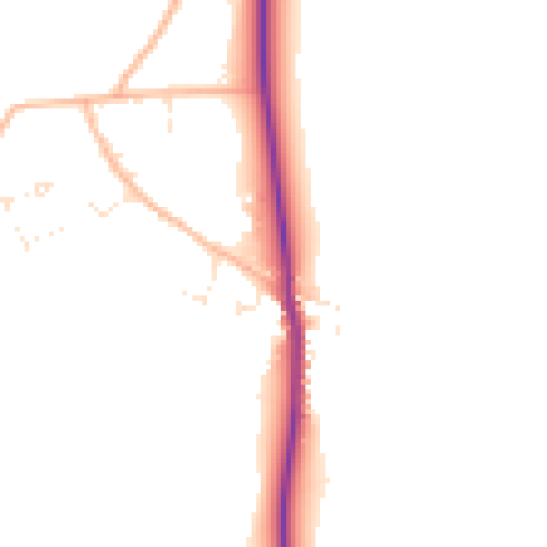Daytime road noise heatmap for SP9 7YF