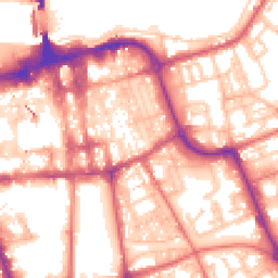 Daytime road noise heatmap for SR1 1EE