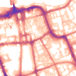 Daytime road noise heatmap for SR1 1EQ